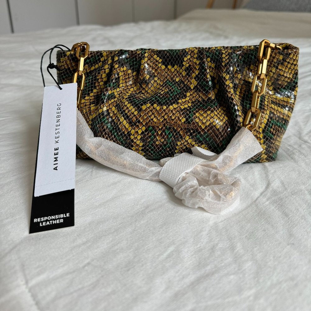 COPY - BE MINE CONVERTIBLE CLUTCH in Cumin Snake